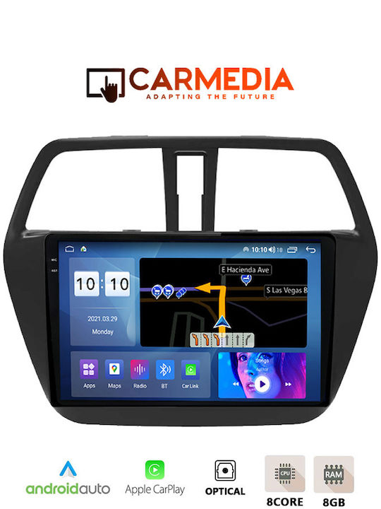 Carmedia Car Audio System for Suzuki SX4 S-Cross 2014 (Bluetooth/USB/AUX/WiFi/GPS/Apple-Carplay/Android-Auto) with Touch Screen 9.5"