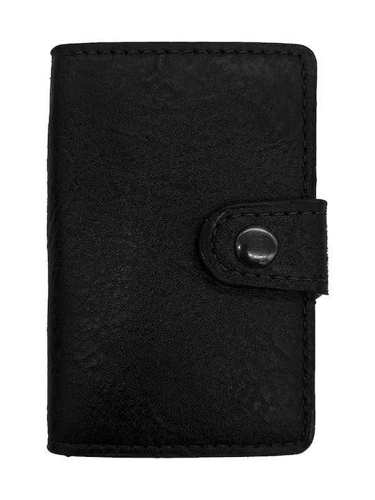 Gift-Me Δερμάτινο Ανδρικό Πορτοφόλι με RFID και Μηχανισμό Slide Μαύρο
