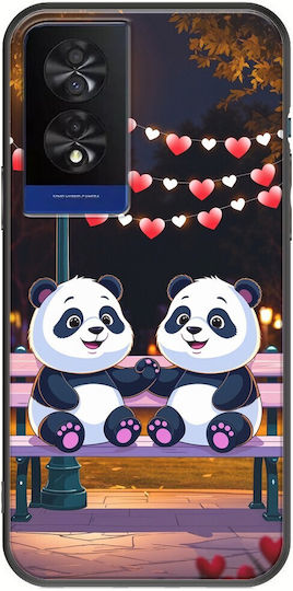 Θήκη Valentine's Day Panda Love Under Stars Tcl 40 Nxtpaper 4g Black Tpu Μαύρη Σιλικόνη