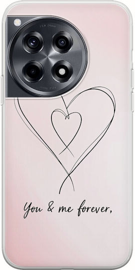 Θήκη Valentine's Day Forever Connected Hearts Oneplus 12 5g Flexible Tpu Διάφανη Σιλικόνη