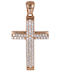 Tasoulis Jewellery Collection Ροζ Χρυσός Σταυρός 14Κ χωρίς Αλυσίδα