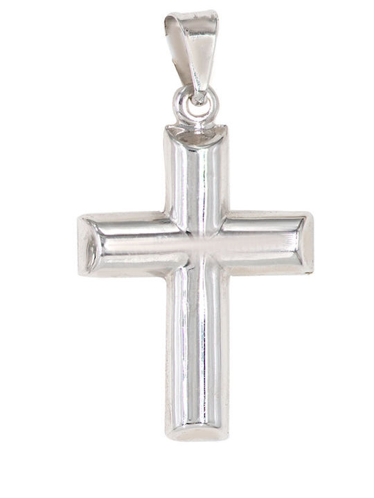 Tasoulis Jewellery Collection Cruci Din Aur Alb 14K Fără Lanț