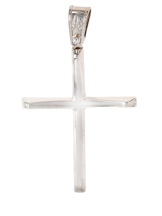 Tasoulis Jewellery Collection Cruci din Aur Alb 14K Fără Lanț