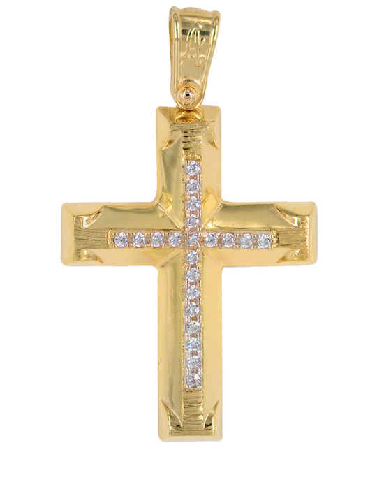 Tasoulis Jewellery Collection Χρυσός Σταυρός 14Κ χωρίς Αλυσίδα