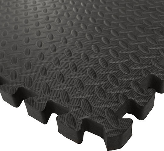 Rage Boden Puzzle Fitnessstudio Schwarz 60x60x2.5cm 4Stück