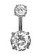 Poco Loco Piercing Barbell Belly Button Made of Silver Titanium