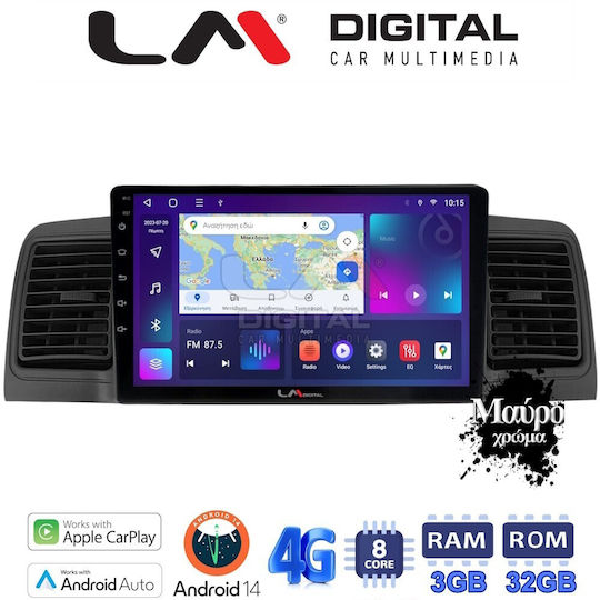 LM Digital Ηχοσύστημα Αυτοκινήτου για Toyota Corolla 2000-2007 (Bluetooth/USB/WiFi/GPS/Apple-Carplay/Android-Auto)