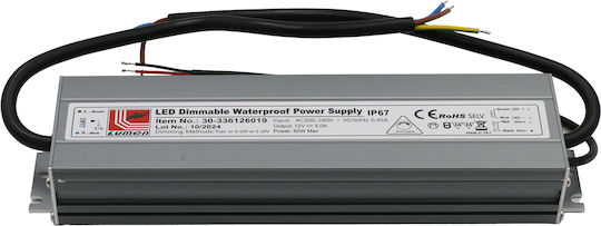Adeleq Затъмняващо LED Захранване Водоустойчиво IP67 Мощност 60W с Изходно Напрежение 12V