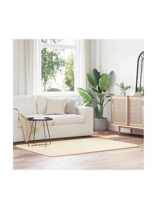 vidaXL Anti-slip Rug Rectangular Shaggy Cream
