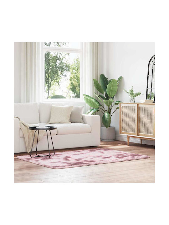 vidaXL Anti-slip Rug Rectangular Shaggy Dk. Pink