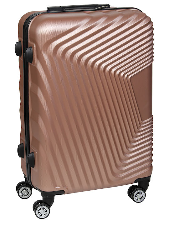 Keskor Mittlerer Hartschalenkoffer Rose Gold mit 4 Rädern Höhe 64cm