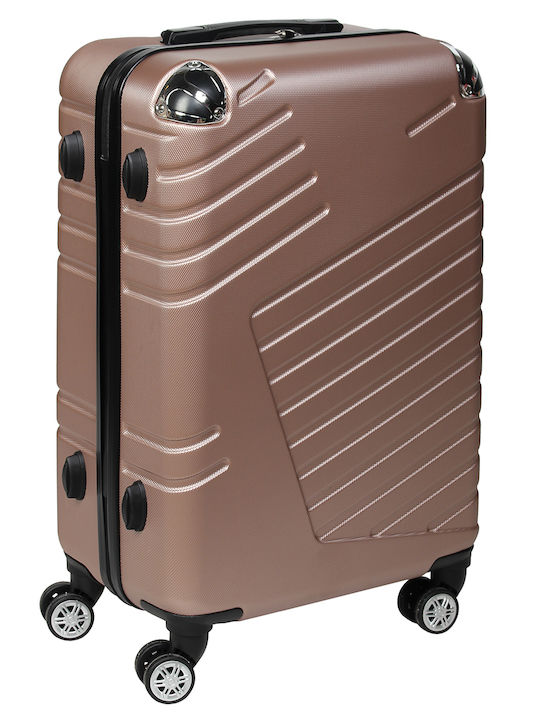Keskor Mittlerer Hartschalenkoffer Rose Gold mit 4 Rädern Höhe 64cm