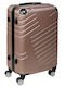 Keskor Mittlerer Hartschalenkoffer Rose Gold mit 4 Rädern Höhe 64cm