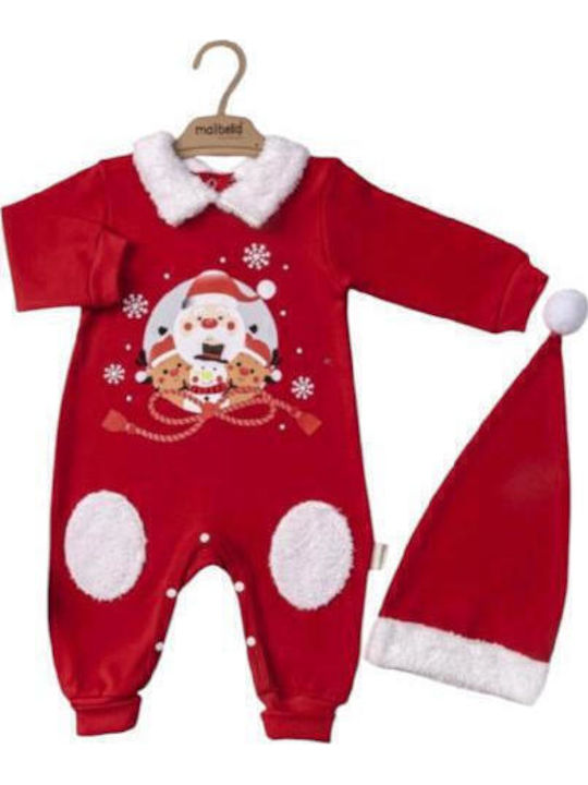 Maibella Kids Baby Bodysuit Set Long-Sleeved Red 2pcs