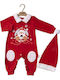 Maibella Kids Baby Bodysuit Set Long-Sleeved Red 2pcs