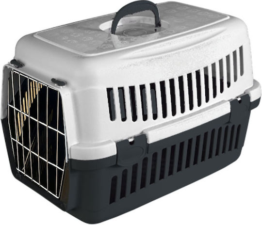 Gray Dog Transport Cage 48x48x32.5cm