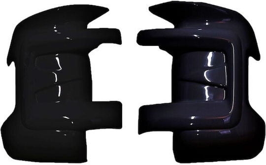 Capace Oglindă Stil Batman Idealstore Compatibile cu Fiat Ducato 2007+ Negru Lucios Rezistent la UV Aspect Elegant Instalare Ușoară