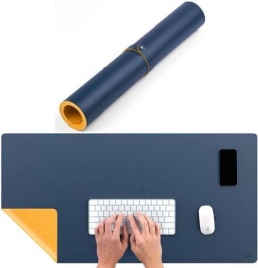 Sax Waterproof Double-Sided Desk Pad Yellow-Blue 45x90cm 700-03