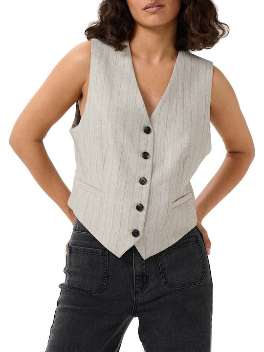 Kaffe Women's Vest with Buttons Grey