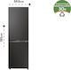 Candy Fridge-Freezer 355lt Total NoFrost H185xW59.5xD66.7cm Gray CNCQ2T618EΒ