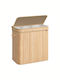 Songmics Wäschekorb Bamboo 150l mit Deckel 41,5x62,5x61cm Beige