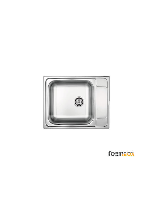 Fortinox Ένθετος Νεροχύτης Inox Σατινέ Μ63xΠ50cm Ασημί