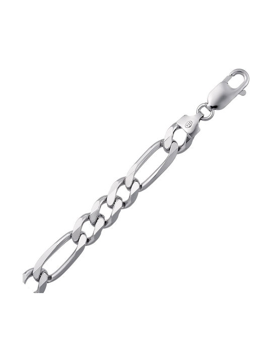 VTJ Ασημένια Chunky Αλυσίδα Λαιμού Φαρδιά Πάχους 8.3mm και Μήκους 60cm