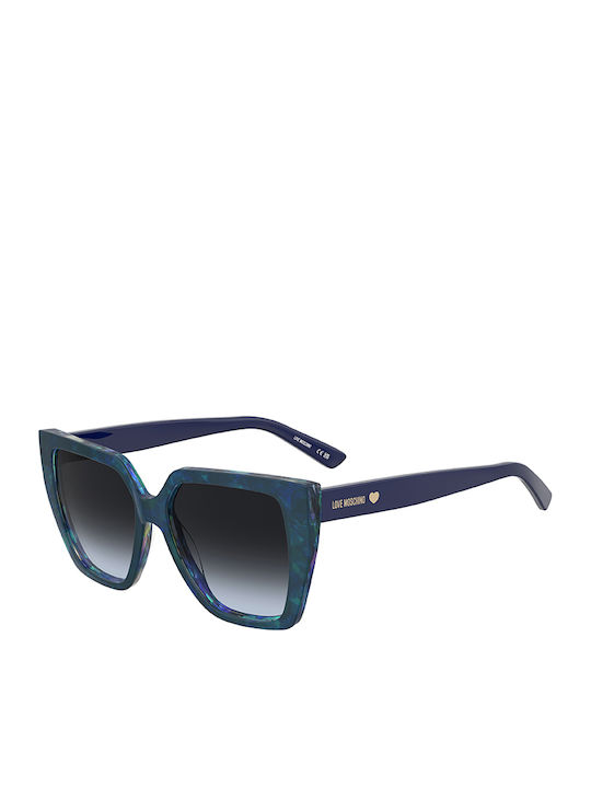 Moschino Unisex Sonnenbrillen mit Horn umrandet...