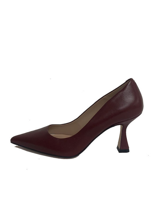Fardoulis Leather Pointed Toe Burgundy Medium H...