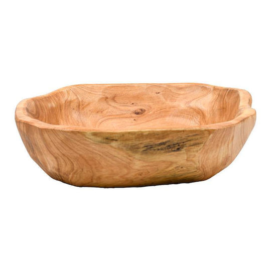 Fylliana Willow Bol Decorativ Lemn Maro 34x10cm 1buc