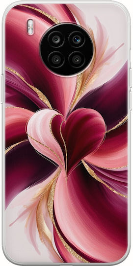 Valentine's Day Abstract Watercolor Love Huawei Nova 8i Flexible TPU Transparent Silicone Case