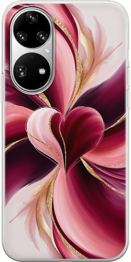 Θήκη Valentine's Day Abstract Watercolor Love Huawei P50 Pro Flexible Tpu Διάφανη Σιλικόνη