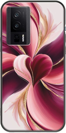 Абстрактен акварелен калъф за любов за Xiaomi Poco F5 Pro 5G Черен TPU Черен силикон за Свети Валентин