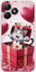 Valentine's Day Surprise Love Kitty Realme C53 Flexible TPU Transparent Silicone Case