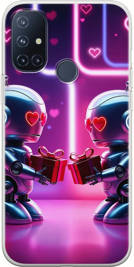 Valentine's Day Futuristic Lovebots Oneplus N10 5g Flexible TPU Transparent Silicone Case
