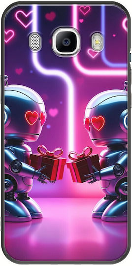 Valentine's Day Futuristic Lovebots Case Samsung Galaxy J5 2016 Black TPU Black Silicone