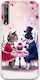 Valentine's Day Romantic Cat Dog Date Huawei P Smart S Flexible TPU Transparent Silicone Case