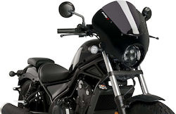 Puig Dark Night Semi-fairing Honda Cmx 500 Rebel 20 Μαύρο Ματ Ζελατίνα Σκούρο Φιμέ