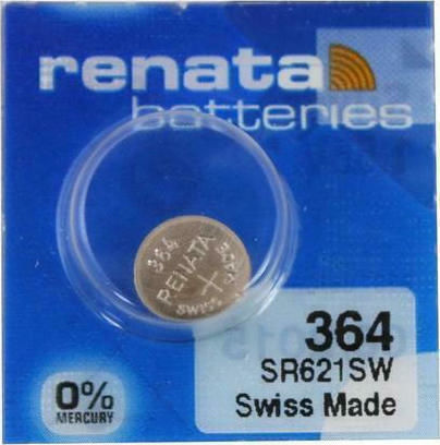 Renata 364 Батерия Сребърен оксид За часовници SR60 1.55V 1бр