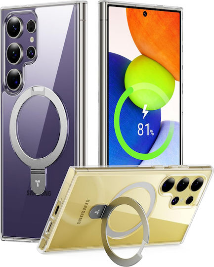 Torras Ostand Back Cover Silicone Transparent (Galaxy S25 Ultra)