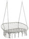 Hängende Garten & Veranda Schaukel mit Kissen 2 Sitze Stoff Gray Belastbarkeit bis 300kg L130xB73xH100cm