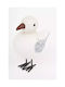 Decorative Wooden Seabird 9.5x1.2cm
