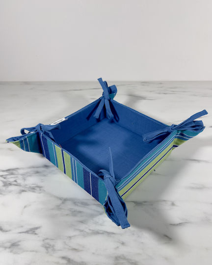 Brotkasten Stoff Blau 27x27cm