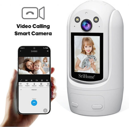 Sricam SH060 IP Κάμερα Παρακολούθησης Wi-Fi Full HD 1080p με Αμφίδρομη Επικοινωνία και Φακό 4mm