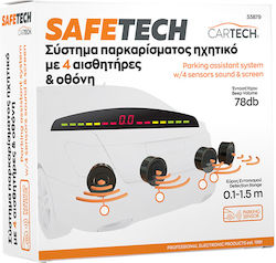 Cartech Car Parking System with Screen and 4 Sensors 22mm in Black Color