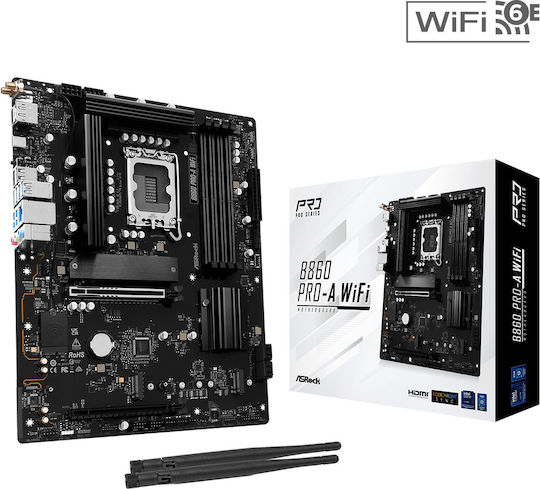 ASRock B860 Pro-A WiFi Motherboard ATX με Intel 1851 Socket 90-MXBRL-A0UAYZ