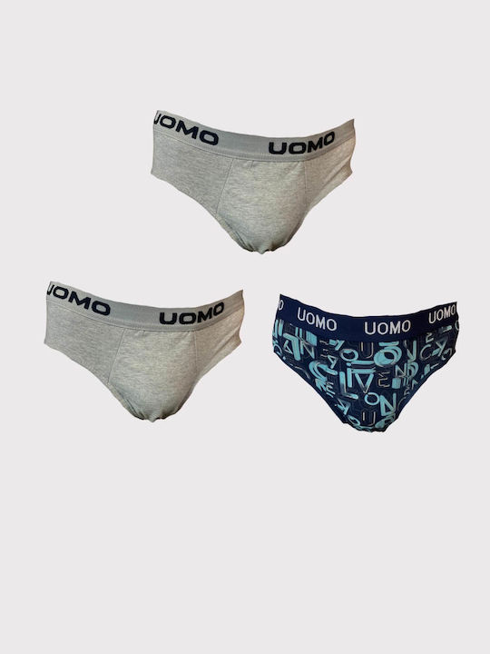 Uomo Herren Slips Colorful 3Packung