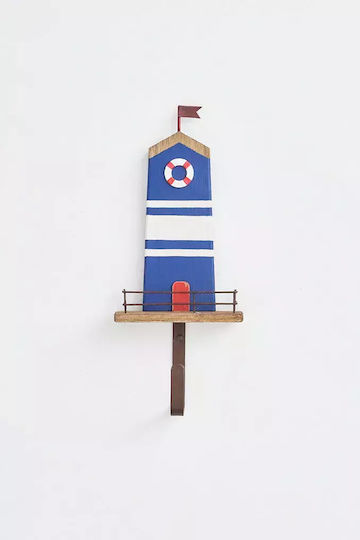 Wall Hanger Lighthouse Wooden D7622 15x36cm