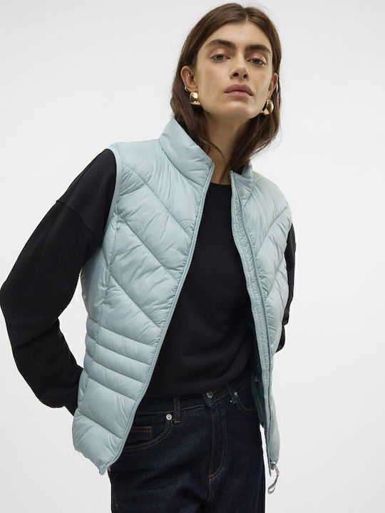 Scurtă Jachetă de femei Fără mâneci Puffer Green