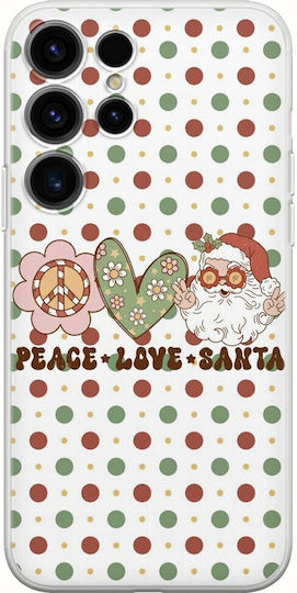Peace Love Santa Samsung Galaxy S25 Ultra 5g Flexibles TPU Transparentes Silikon